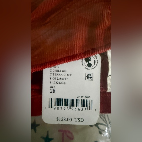 Free People Libre Cord Wide-Leg Pants Chili Oil 28 - Picture 6 of 9